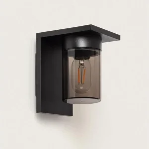 Ledkia Applique Murale Extérieure Aluminium Melba en verre opalin