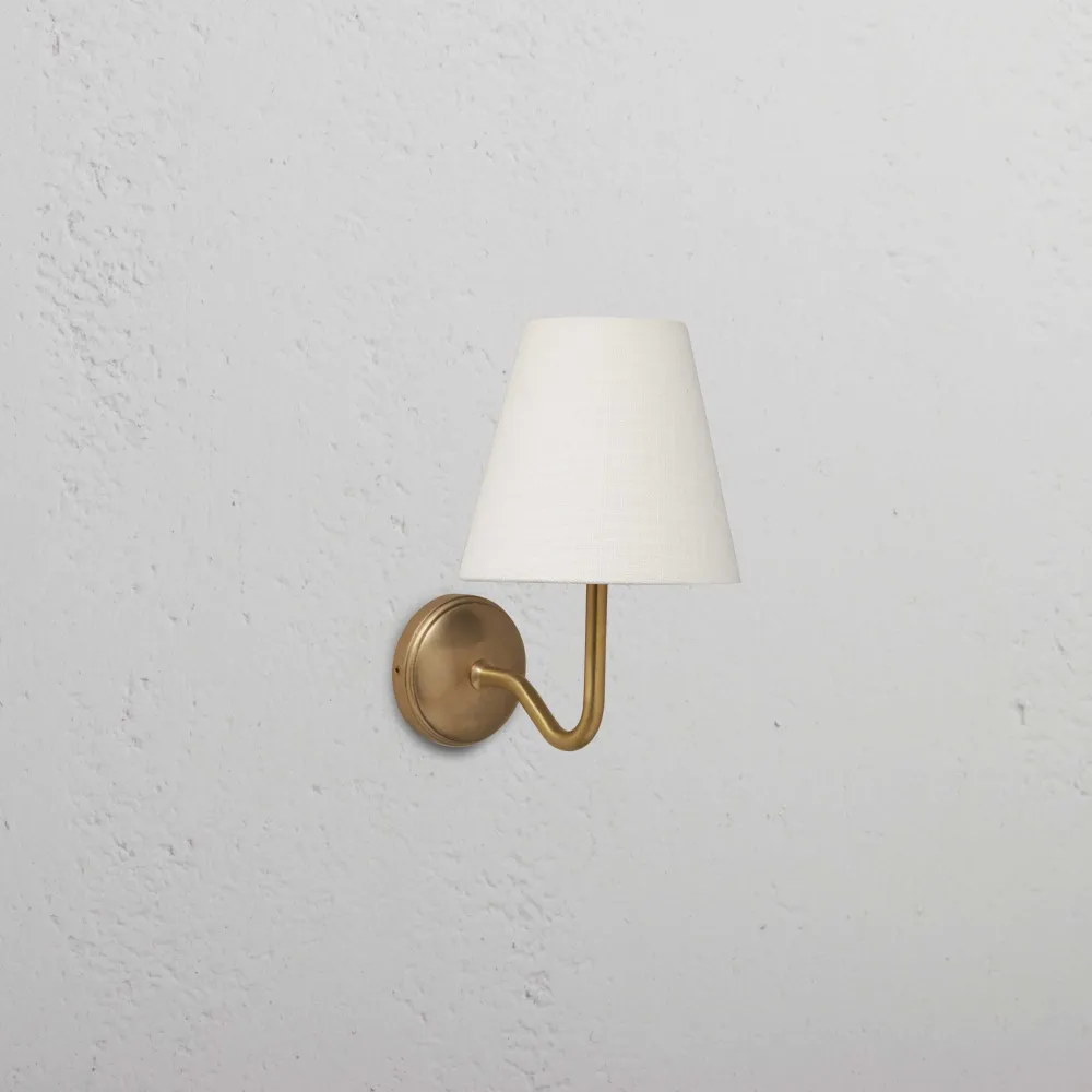 Malvern Petite Applique Murale Blanc Albâtre - Laiton Démodé