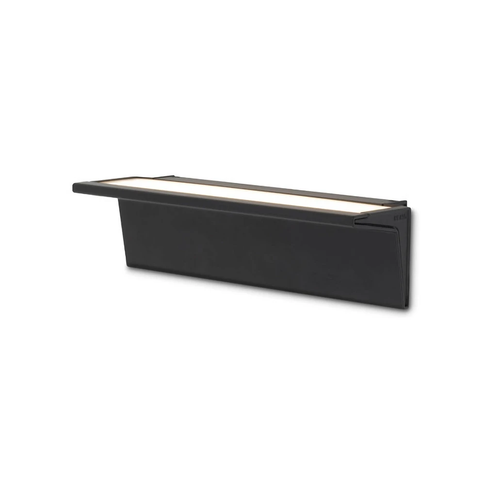 Nemo applique d'extérieur LED Zena, noir, 3.000 K, IP44 en verre opalin
