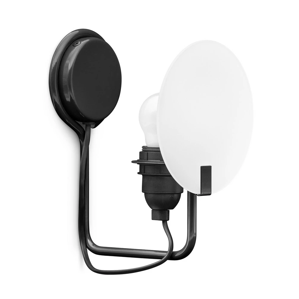 Stilnovo Bugia applique LED à 1 lampe noire pour miroir de salle de bain