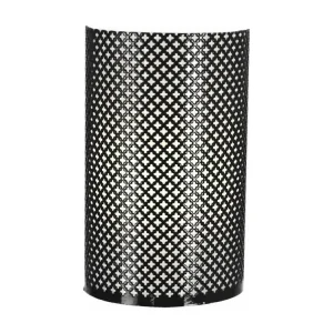 STOCKHOLM - Applique demi cylindrique métal noir avec interrupteur intégré