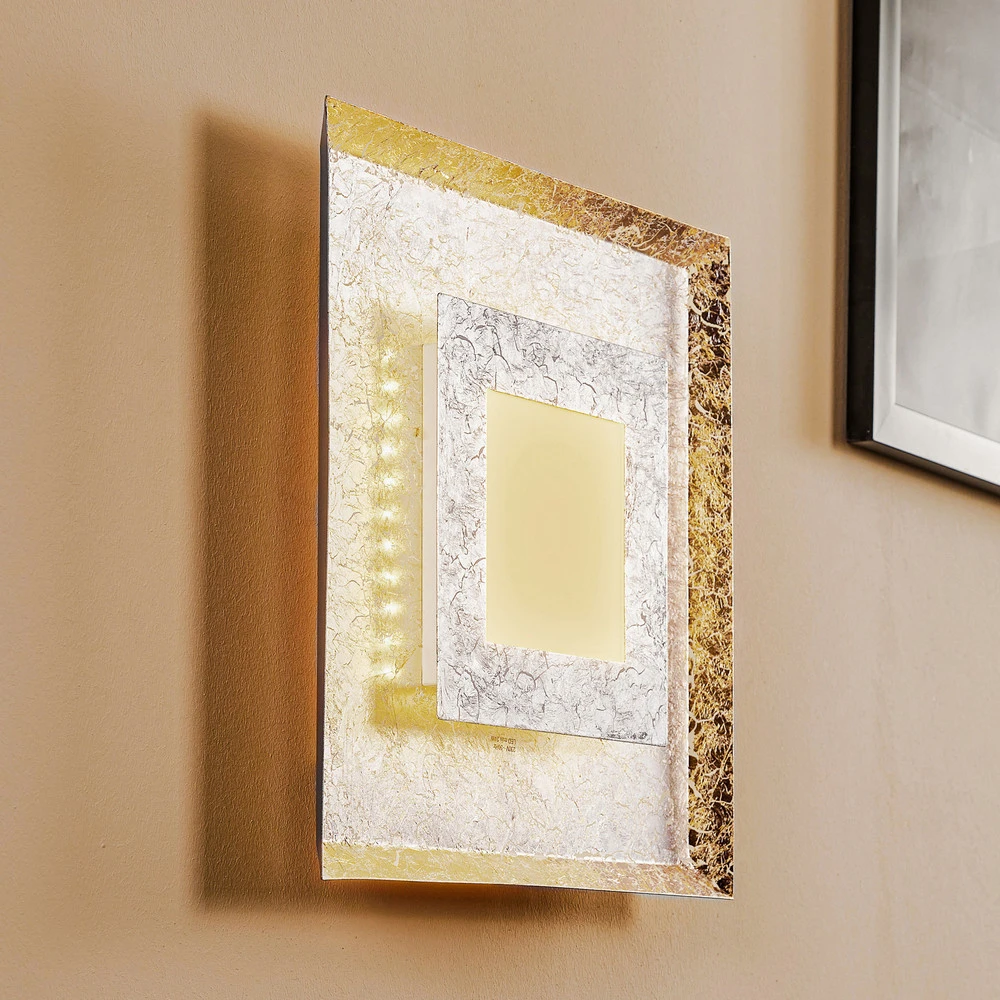 Étanche IP44 Applique LED Window, 39x39 cm, argentée