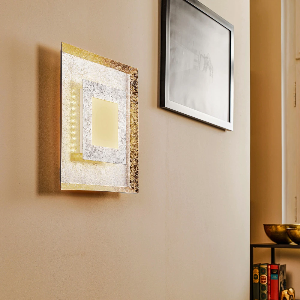 Étanche IP44 Applique LED Window, 39x39 cm, argentée