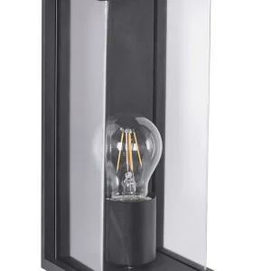 Étanche IP44 Applique murale d'extérieur noir WAKAL