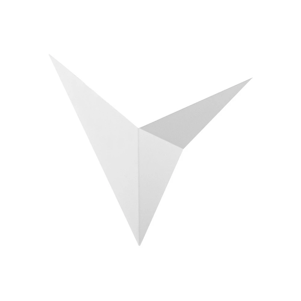Étanche IP44 Lèche-mur Bird 3202, forme triangulaire, blanc