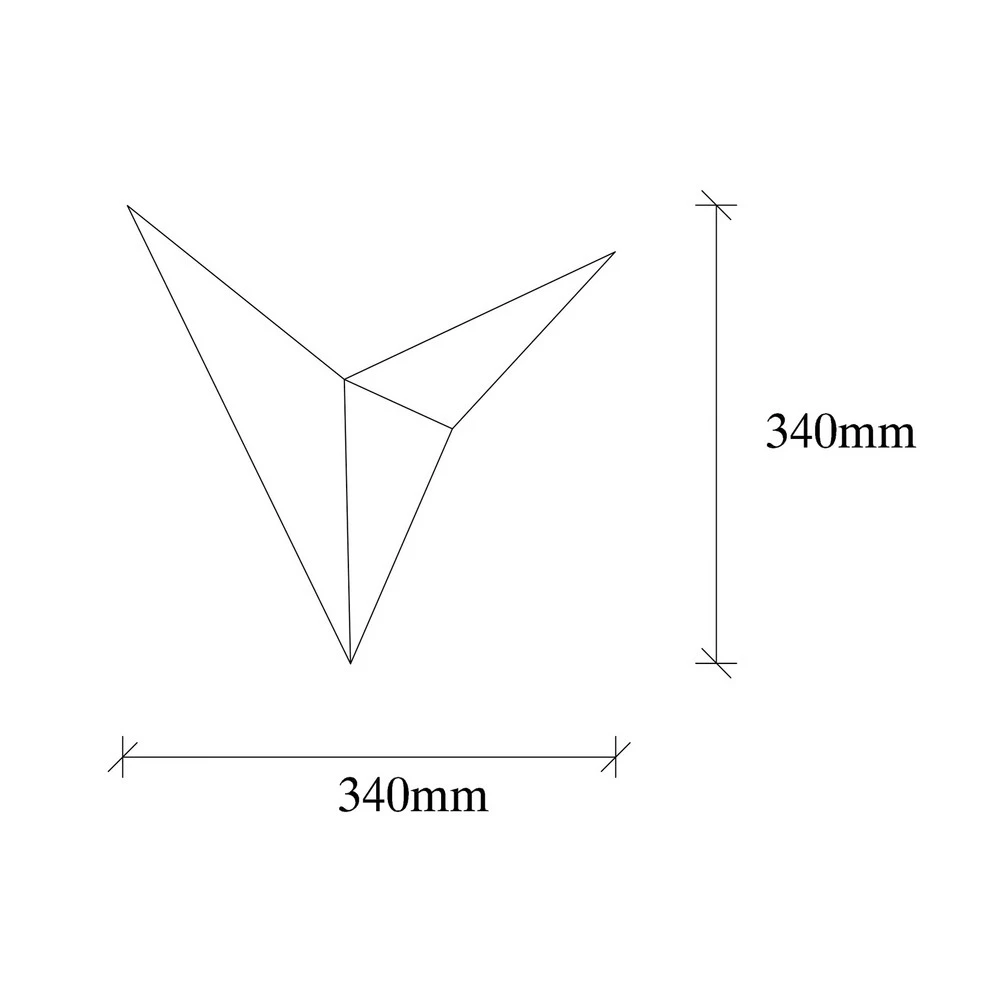 Étanche IP44 Lèche-mur Bird 3202, forme triangulaire, blanc