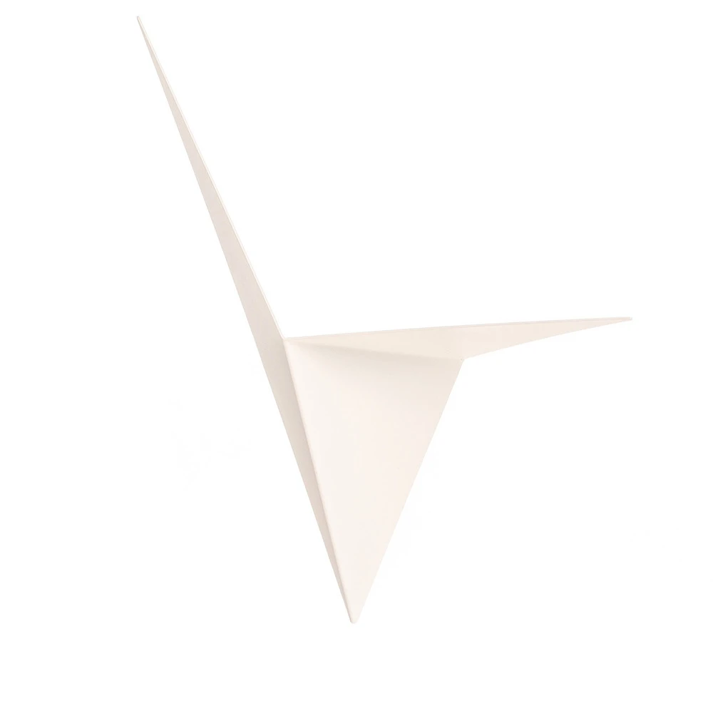 Étanche IP44 Lèche-mur Bird 3202, forme triangulaire, blanc