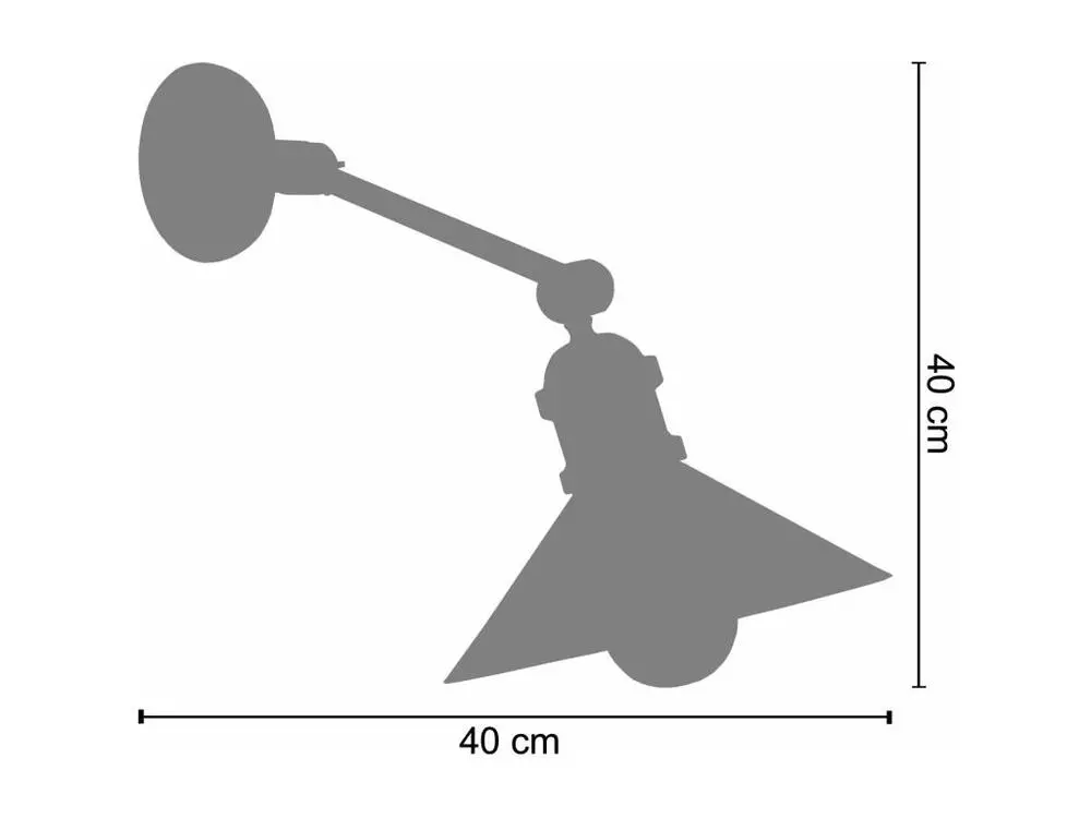 Étanche IP44 OLDHAM B - Applique articulé métal noir