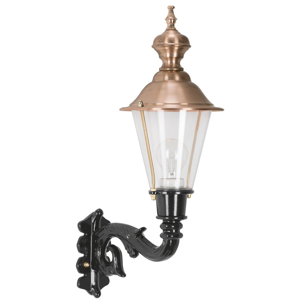 Peinture satinée lavable Applique d'extérieur Hoorn, douille en haut, noir