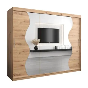 ARMOIRE MADRYT À PORTES COULISSANTES 200/250/62 3 Portes (Artisan/Artisan) Design Empilable