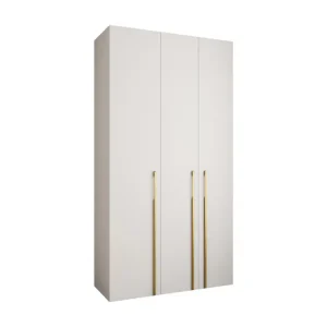 Rangement Murale Armoire à portes battantes Como 3 245,5/130/50 3 portes (blanc/or)