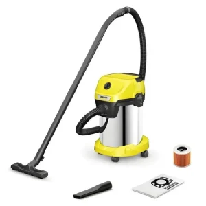 Aspirateur eau et poussiere WD 3 S V-19/4/20 - Cuve inox 19 L - 1000W (Fonction soufflerie) pour Chantier