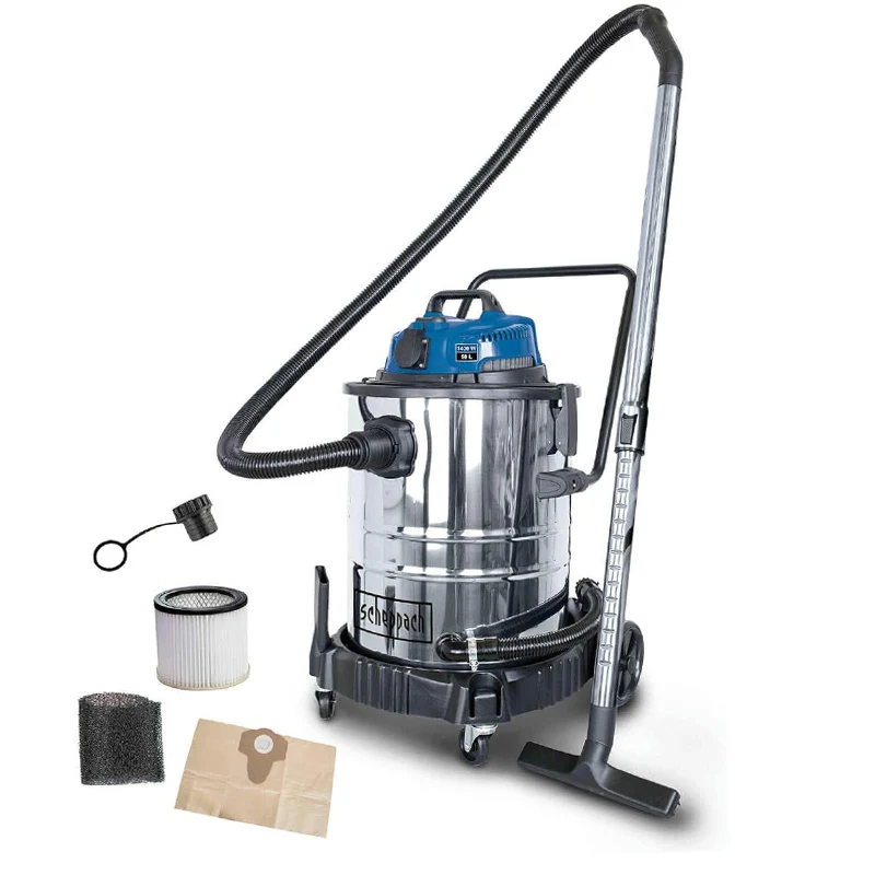 Aspirateur eau et poussière SCHEPPACH ASP-50ES - cuve inox 50L - 1400W Made Germany