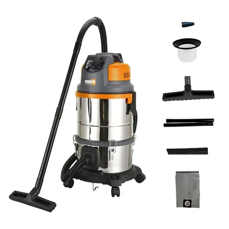 Aspirateur particulier plâtre - Eau et poussière 1400 W 28 L FEIDER FAP1430 - Cuve Inox
