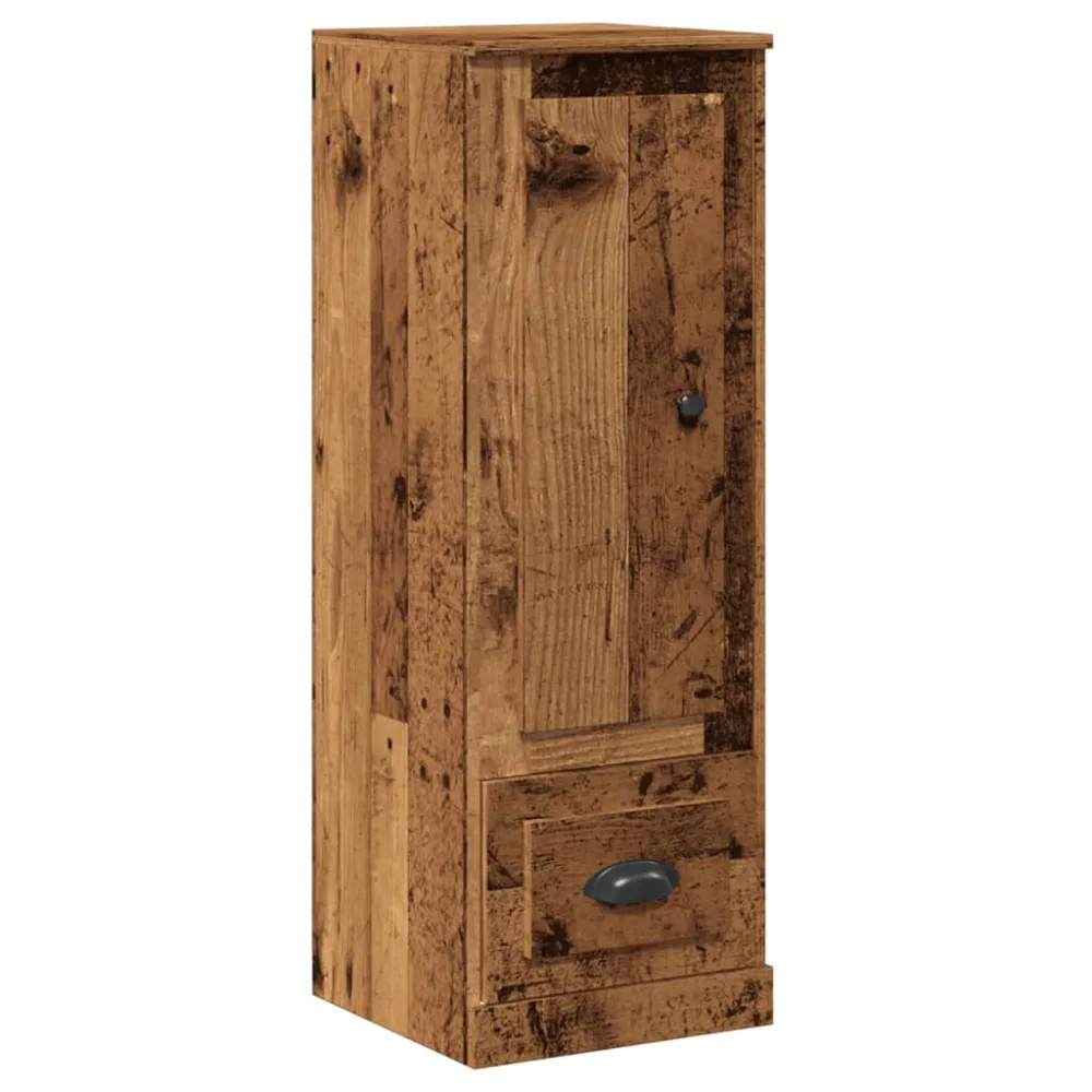 Buffet bahut commode armoire meuble de rangement organisateur cuisine salle de séjour salon haut vieux bois 36 x 35,5 x 10...