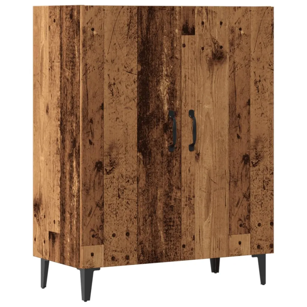 Buffet bahut commode armoire meuble de rangement organisateur cuisine salle de séjour salon vieux bois 70 x 34 x 90 cm boi...