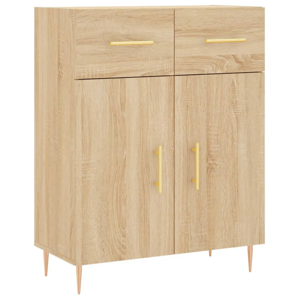 Buffet bahut commode armoire meuble de rangement organisateur cuisine salle de séjour salon sonoma 69,5 x 34 x 90 cm bois...
