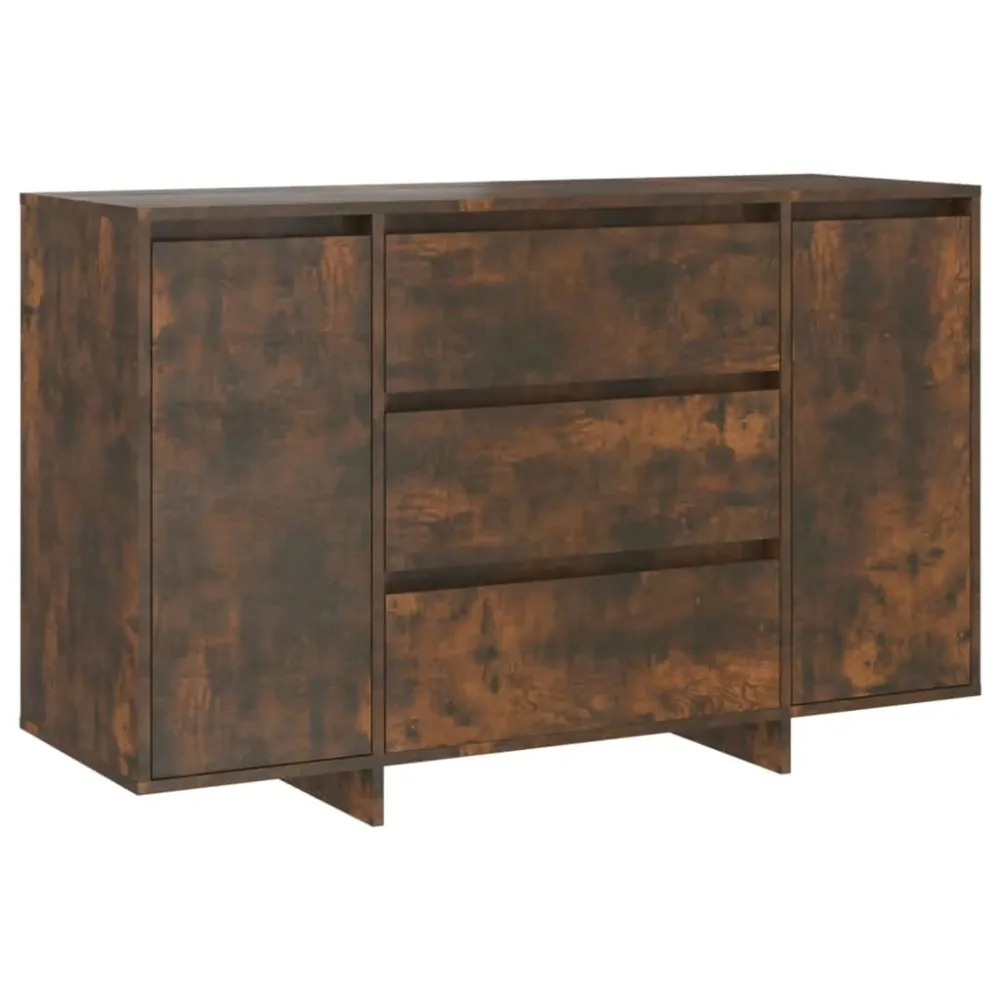 Buffet bahut commode armoire meuble de rangement organisateur cuisine salle de séjour salon avec 3 tiroirs 120 x 41 x 75 c...