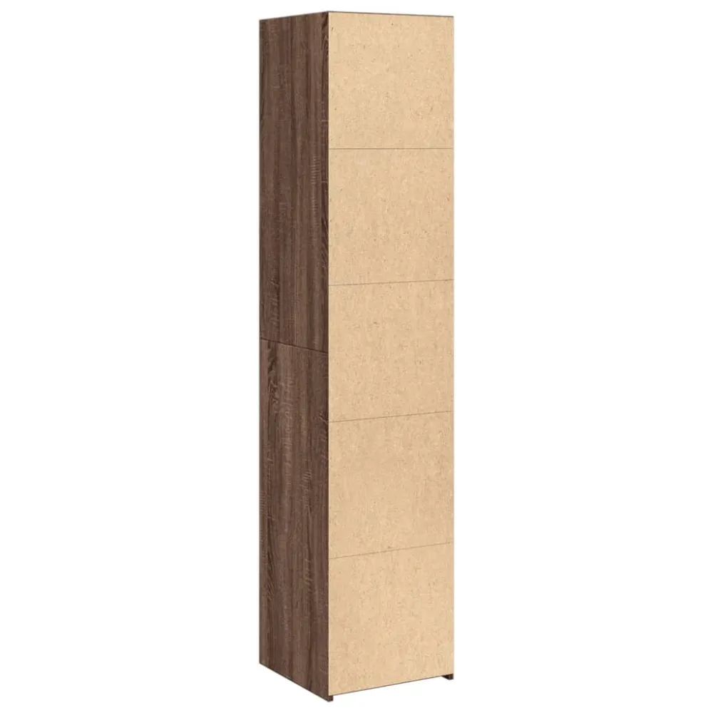 Buffet bahut commode armoire meuble de rangement organisateur cuisine salle de séjour salon haut 40 x 41 x 185 cm bois d'i...