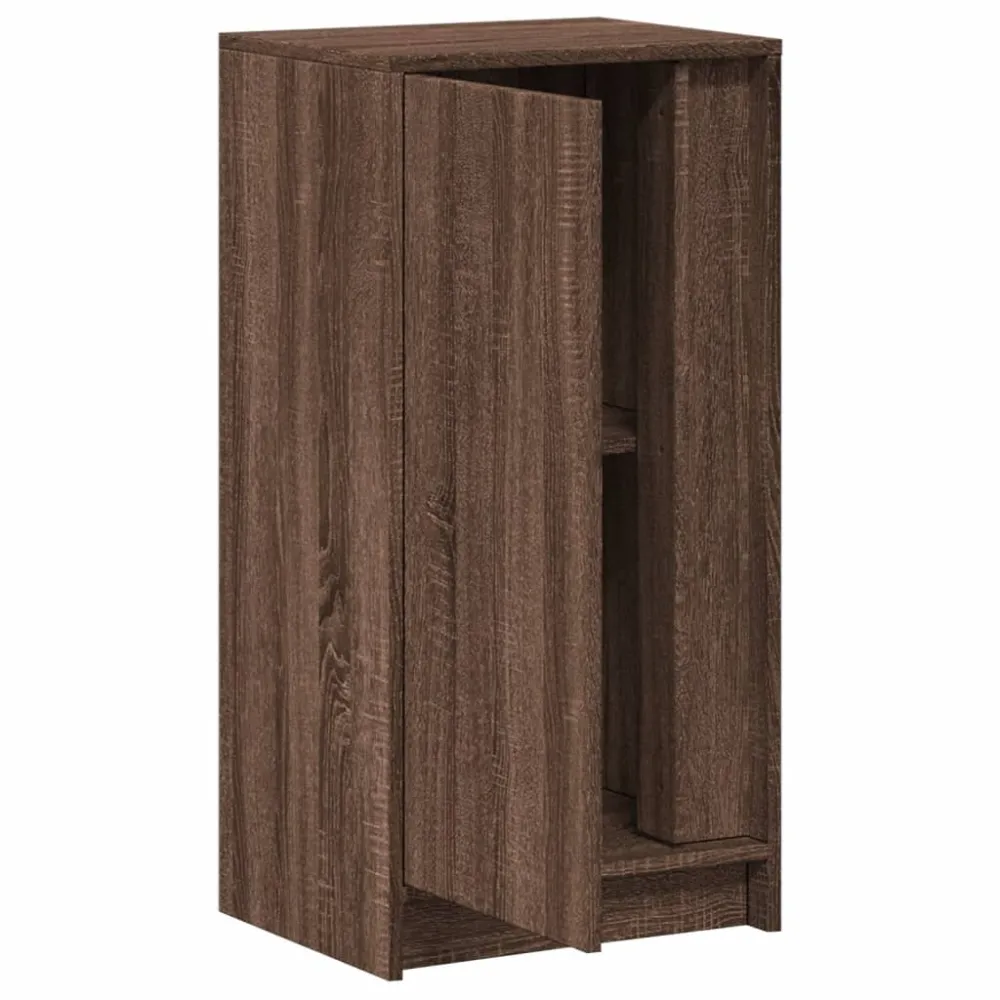 Buffet bahut commode armoire meuble de rangement organisateur cuisine salle de séjour salon avec LED 42,5 x 34 x 85 cm boi...