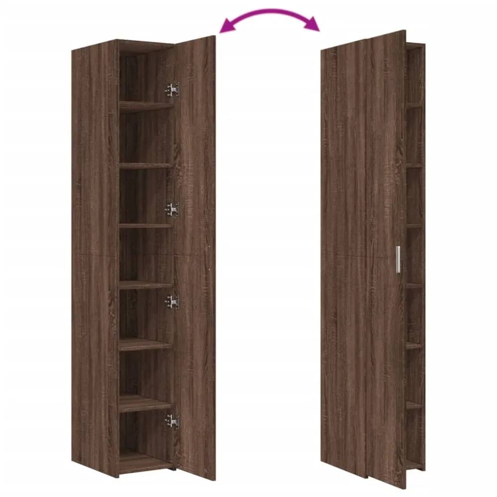 Buffet bahut commode armoire meuble de rangement organisateur cuisine salle de séjour salon haut 30 x 42,5 x 185 cm bois d...