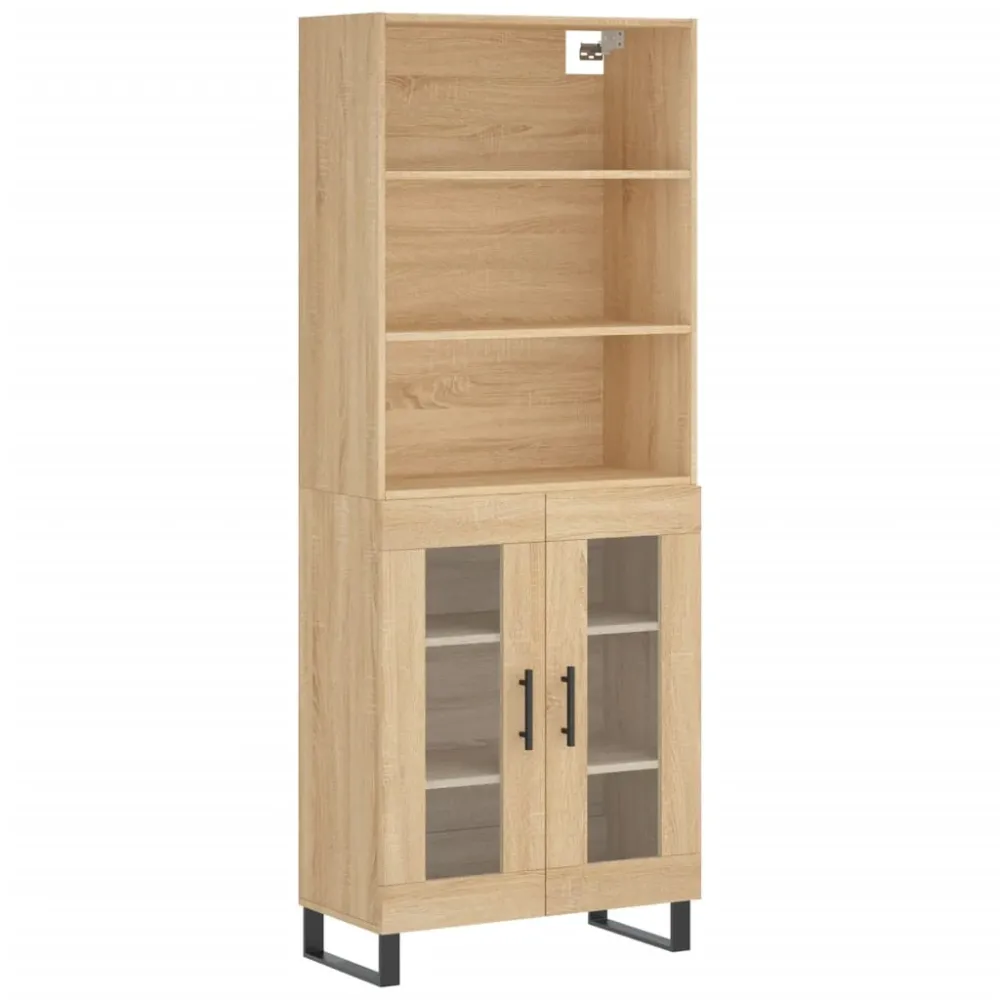Buffet bahut commode armoire meuble de rangement organisateur cuisine salle de séjour salon haut sonoma 69,5 x 34 x 180 cm...