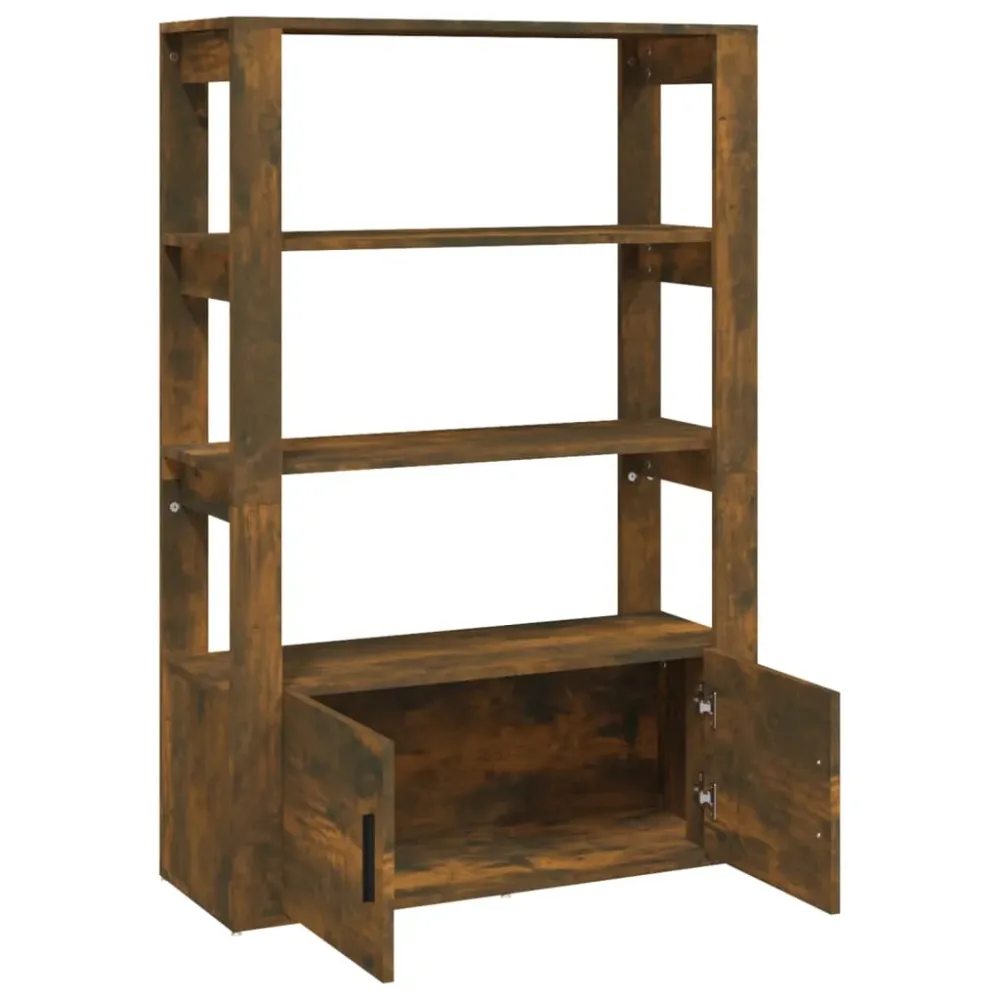 Buffet bahut commode armoire meuble de rangement organisateur cuisine salle de séjour salon 80 x 30 x 119,5 cm bois d'ingé...