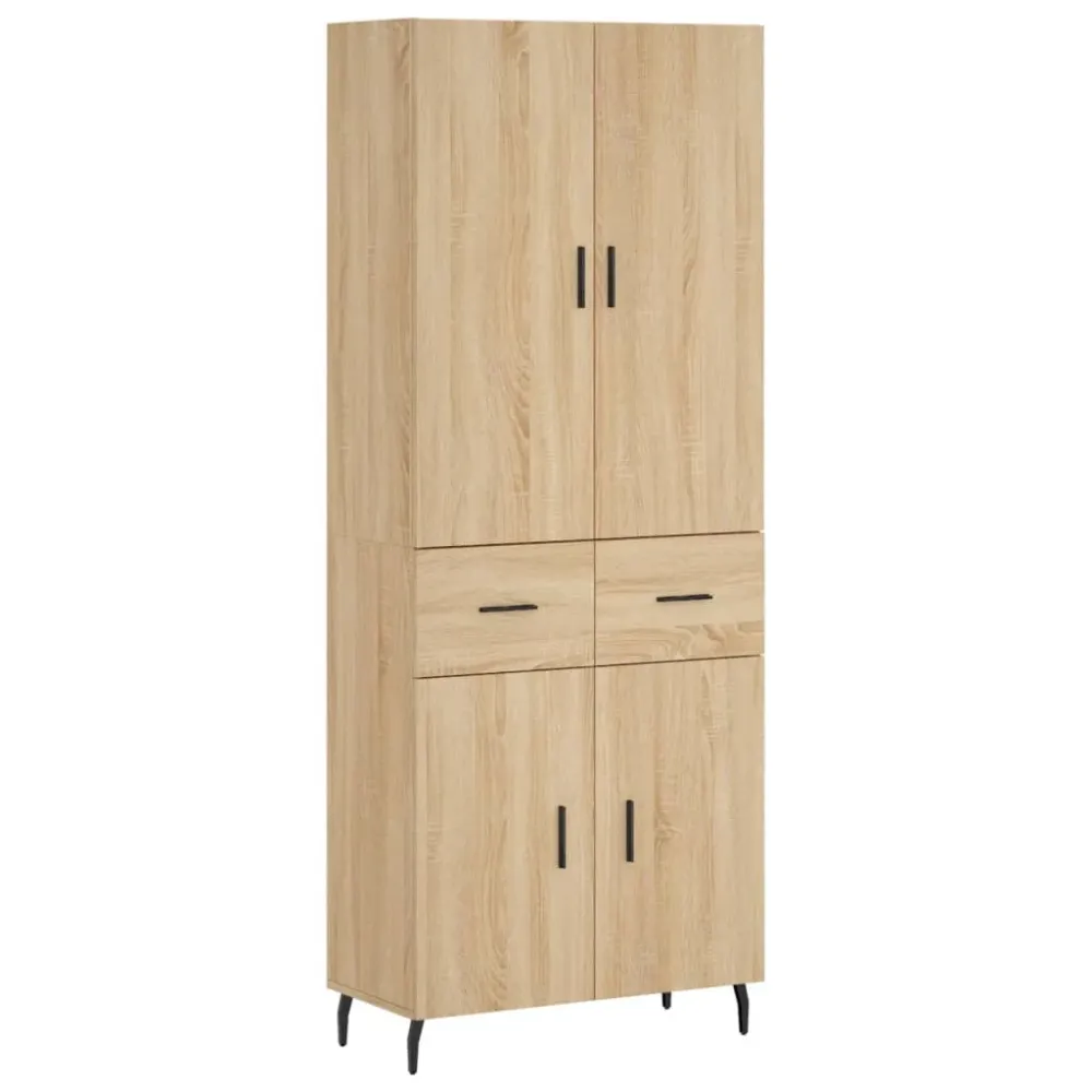 Buffet bahut commode armoire meuble de rangement organisateur cuisine salle de séjour salon haut sonoma 69,5 x 34 x 180 cm...