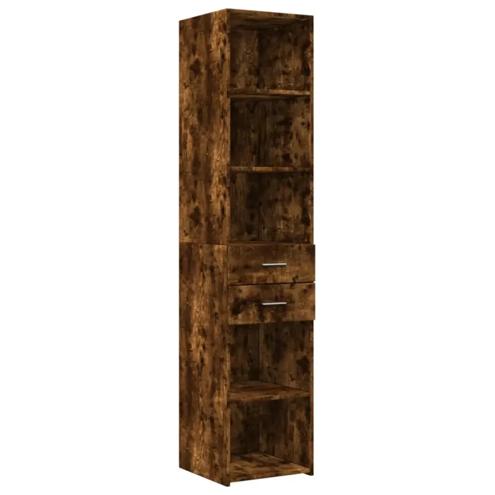 Buffet bahut commode armoire meuble de rangement organisateur cuisine salle de séjour salon haut 40 x 42,5 x 185 cm bois d...