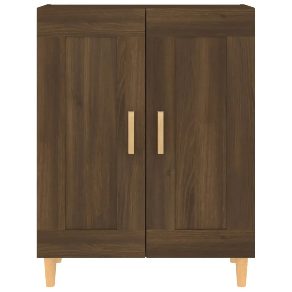 Buffet bahut commode armoire meuble de rangement organisateur cuisine salle de séjour salon 69,5 x 34 x 90 cm bois d'ingén...
