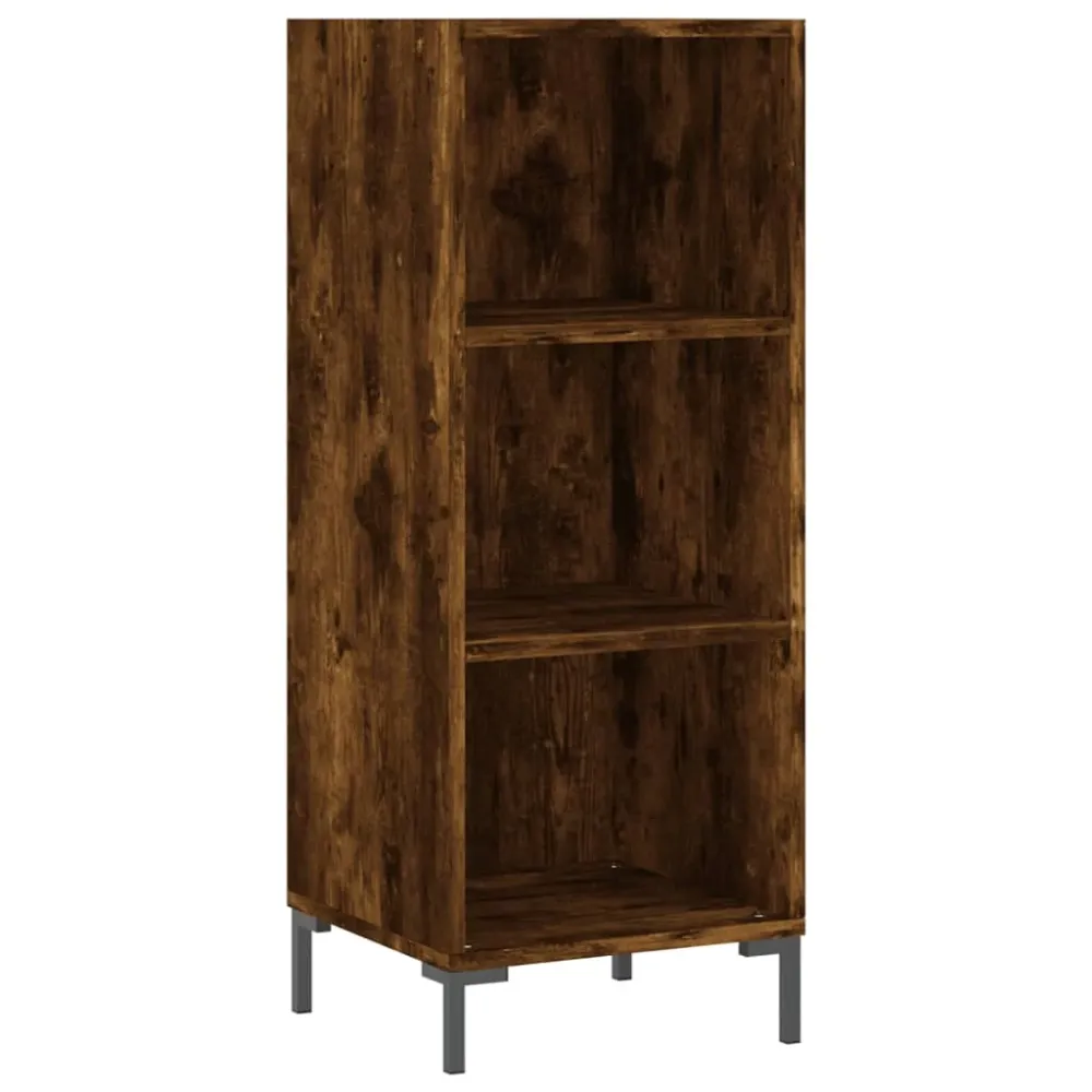 Buffet bahut commode armoire meuble de rangement organisateur cuisine salle de séjour salon haut 34,5 x 34 x 180 cm bois d...