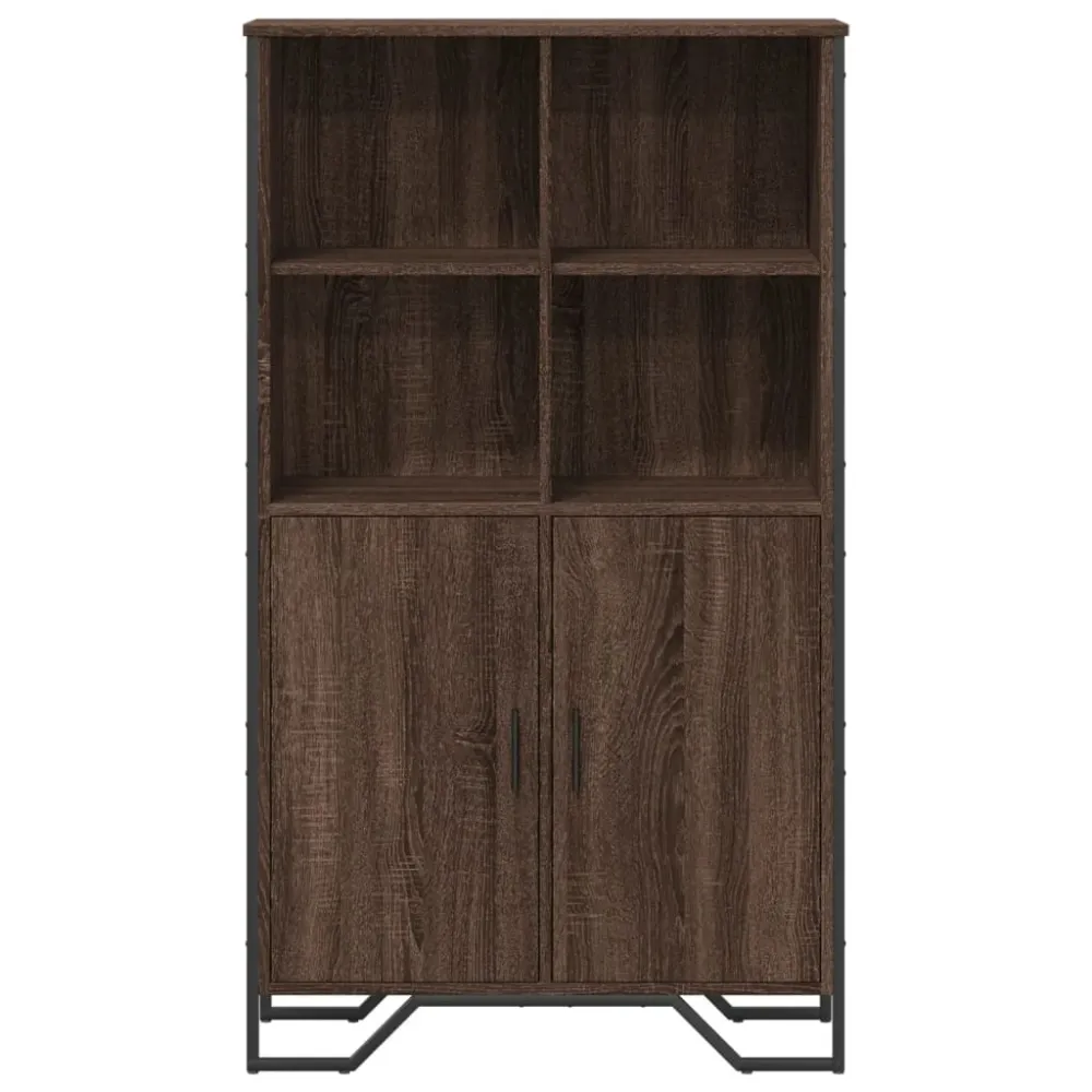 Buffet bahut commode armoire meuble de rangement organisateur cuisine salle de séjour salon haut 79,5 x 35,5 x 137,5 cm bo...