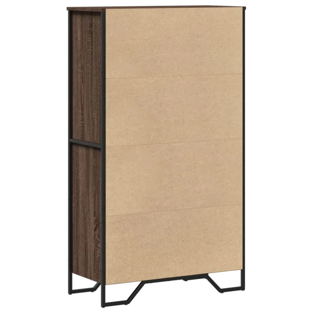 Buffet bahut commode armoire meuble de rangement organisateur cuisine salle de séjour salon haut 79,5 x 35,5 x 137,5 cm bo...