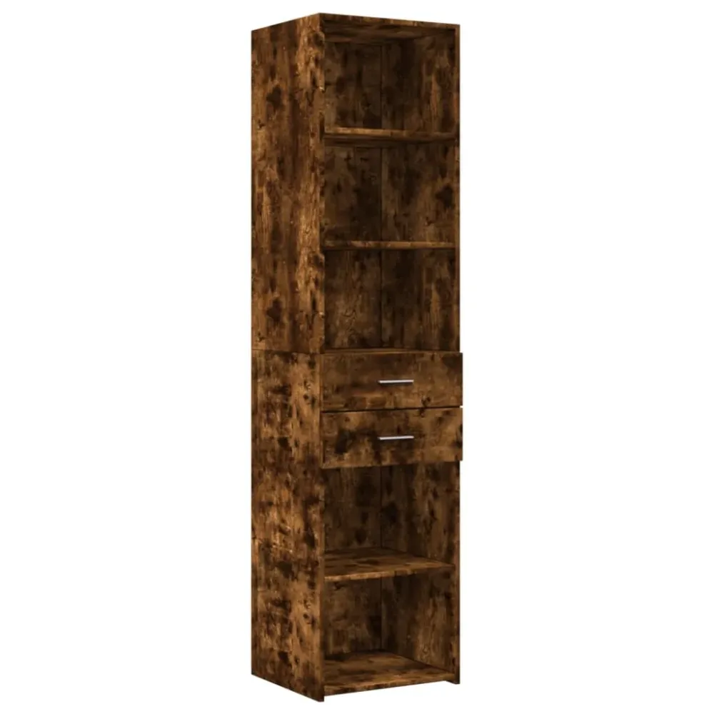 Buffet bahut commode armoire meuble de rangement organisateur cuisine salle de séjour salon haut 45 x 42,5 x 185 cm bois d...