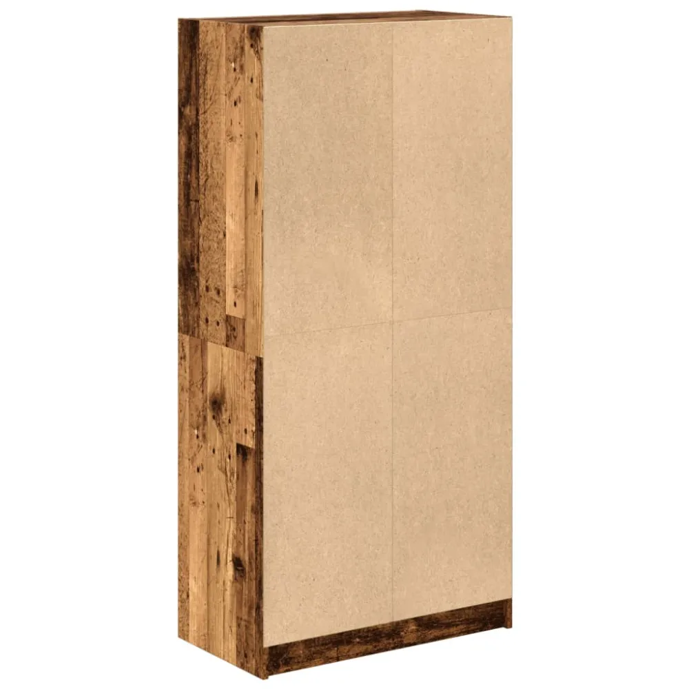 Buffet bahut commode armoire meuble de rangement organisateur cuisine salle de séjour salon haut avec portes vieux bois 68...