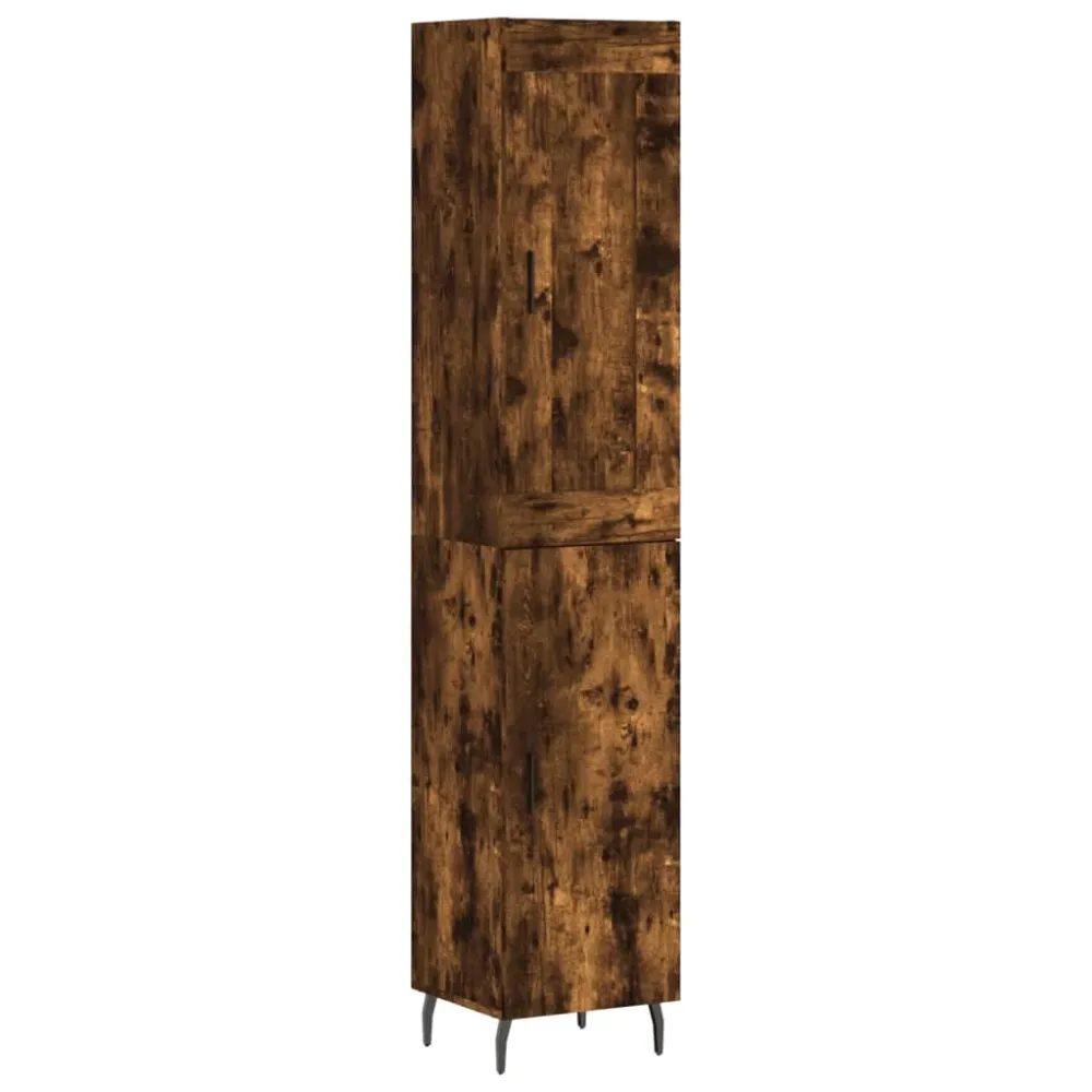 Buffet bahut commode armoire meuble de rangement organisateur cuisine salle de séjour salon haut 34,5 x 34 x 180 cm bois d...