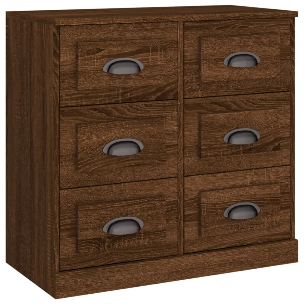 Buffet bahut commode armoire meuble de rangement organisateur cuisine salle de séjour salon 70 x 35,5 x 67,5 cm bois d'ing...