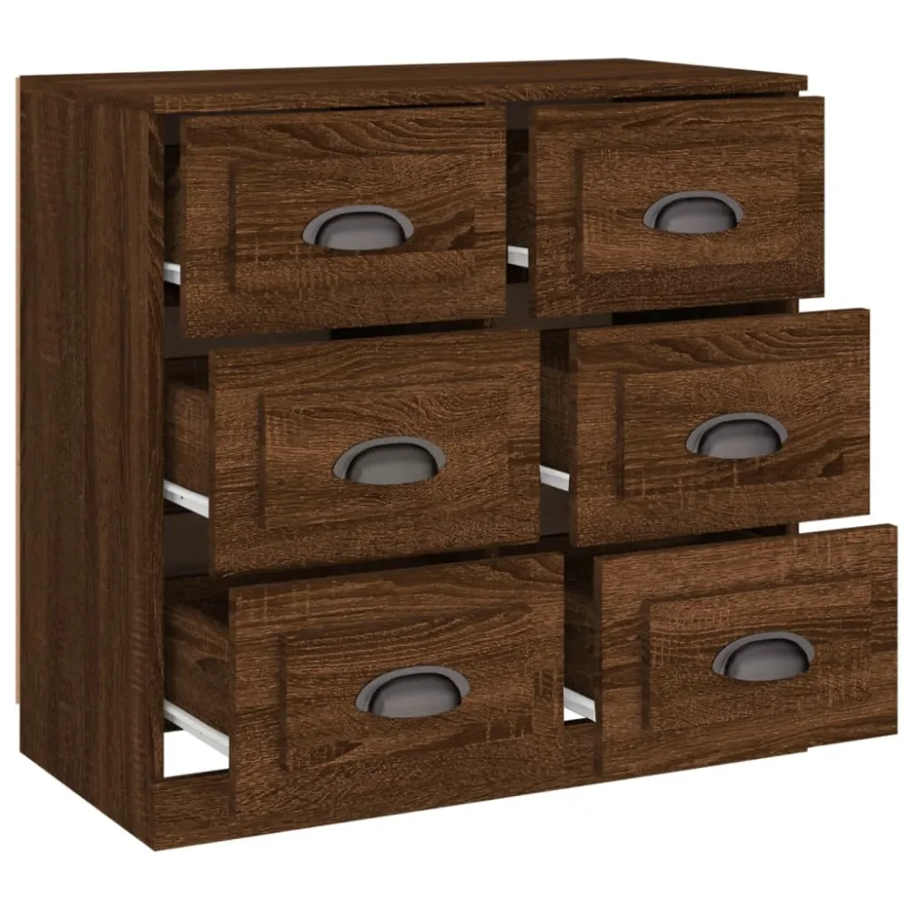 Buffet bahut commode armoire meuble de rangement organisateur cuisine salle de séjour salon 70 x 35,5 x 67,5 cm bois d'ing...