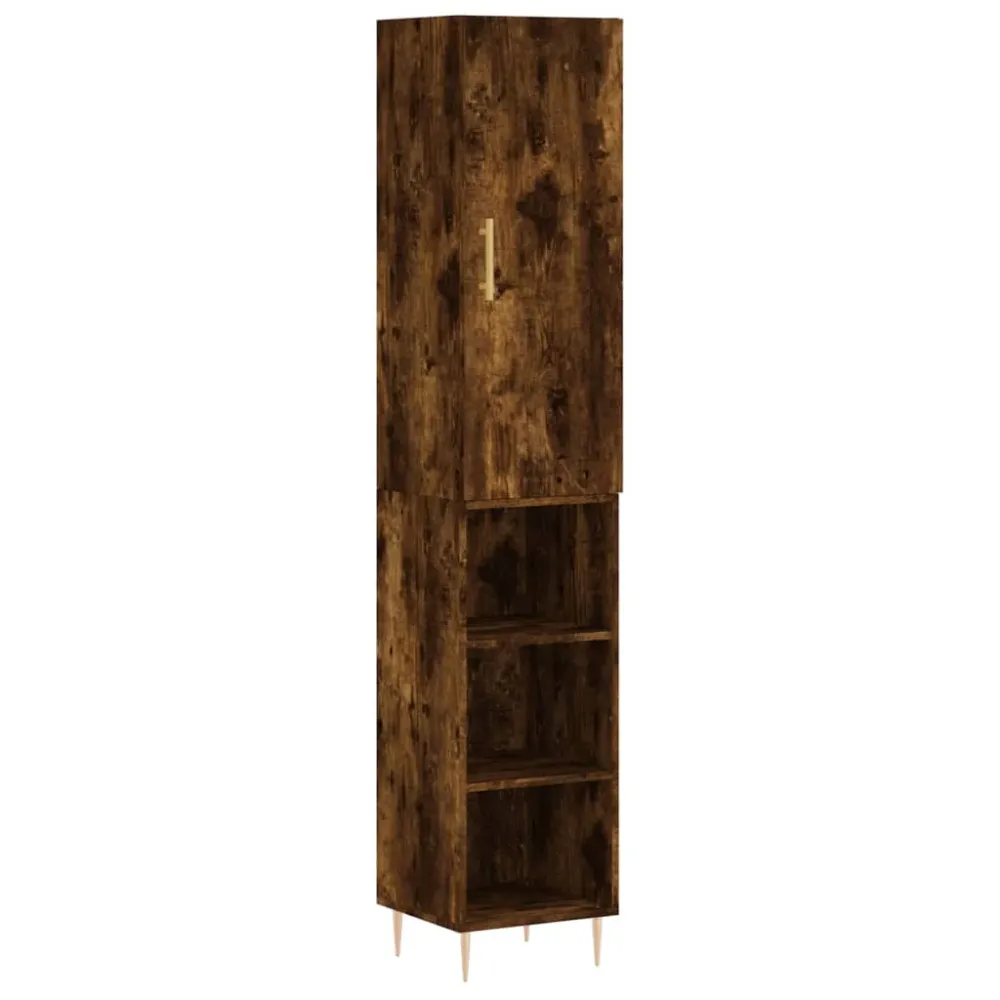 Buffet bahut commode armoire meuble de rangement organisateur cuisine salle de séjour salon haut 34,5 x 34 x 180 cm bois d...