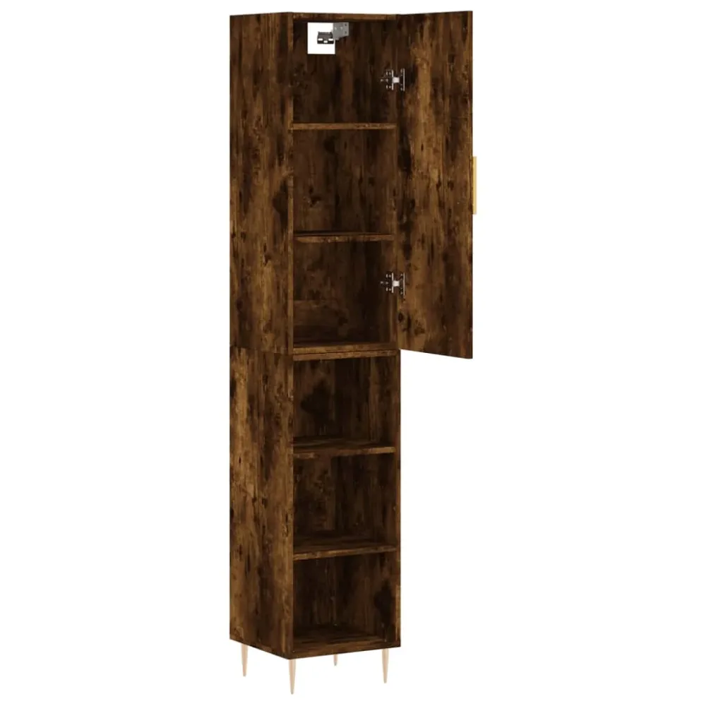 Buffet bahut commode armoire meuble de rangement organisateur cuisine salle de séjour salon haut 34,5 x 34 x 180 cm bois d...