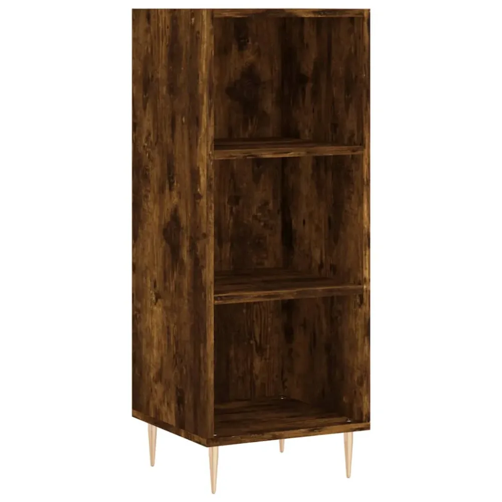 Buffet bahut commode armoire meuble de rangement organisateur cuisine salle de séjour salon haut 34,5 x 34 x 180 cm bois d...