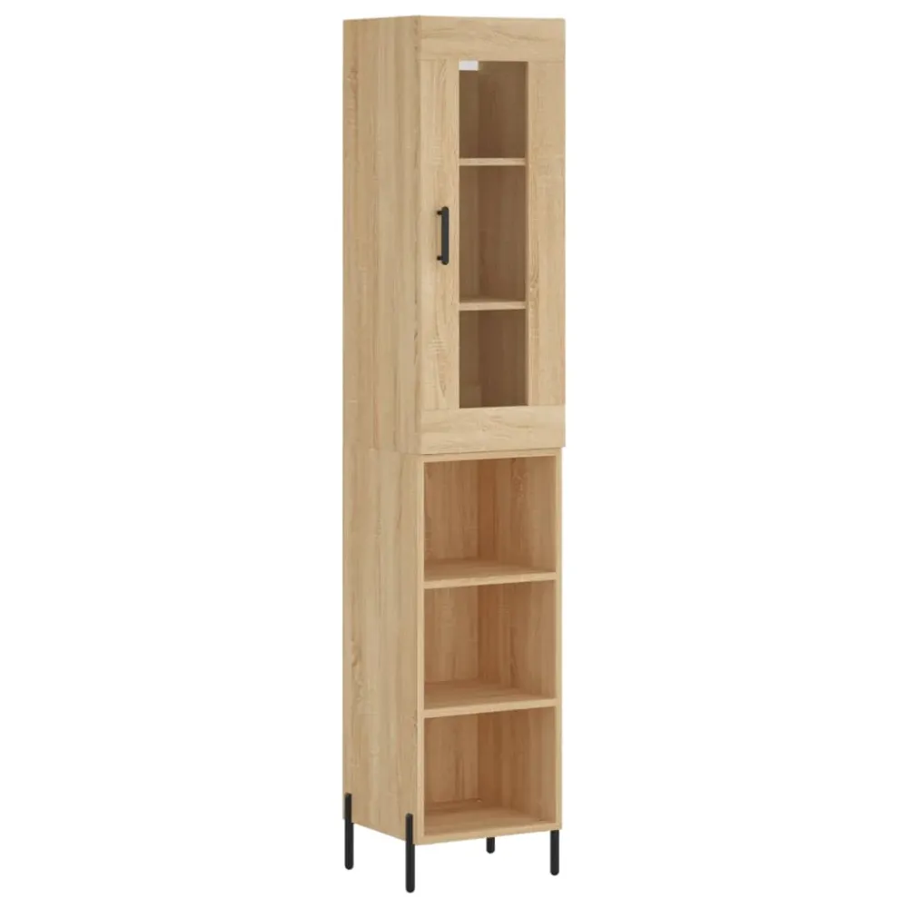 Buffet bahut commode armoire meuble de rangement organisateur cuisine salle de séjour salon haut sonoma 34,5 x 34 x 180 cm...