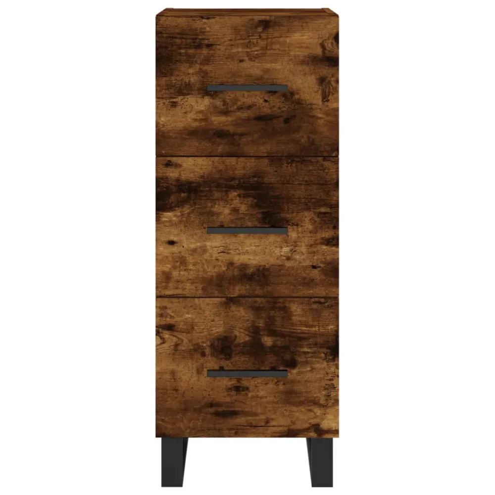 Buffet bahut commode armoire meuble de rangement organisateur cuisine salle de séjour salon haut 34,5 x 34 x 180 cm bois d...