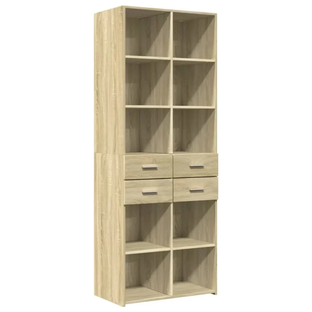 Buffet bahut commode armoire meuble de rangement organisateur cuisine salle de séjour salon haut sonoma 70 x 42,5 x 185 cm...