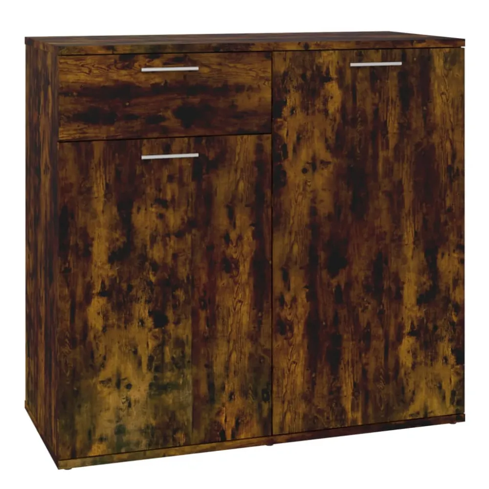 Buffet bahut commode armoire meuble de rangement organisateur cuisine salle de séjour salon 80 x 36 x 75 cm bois d'ingénie...
