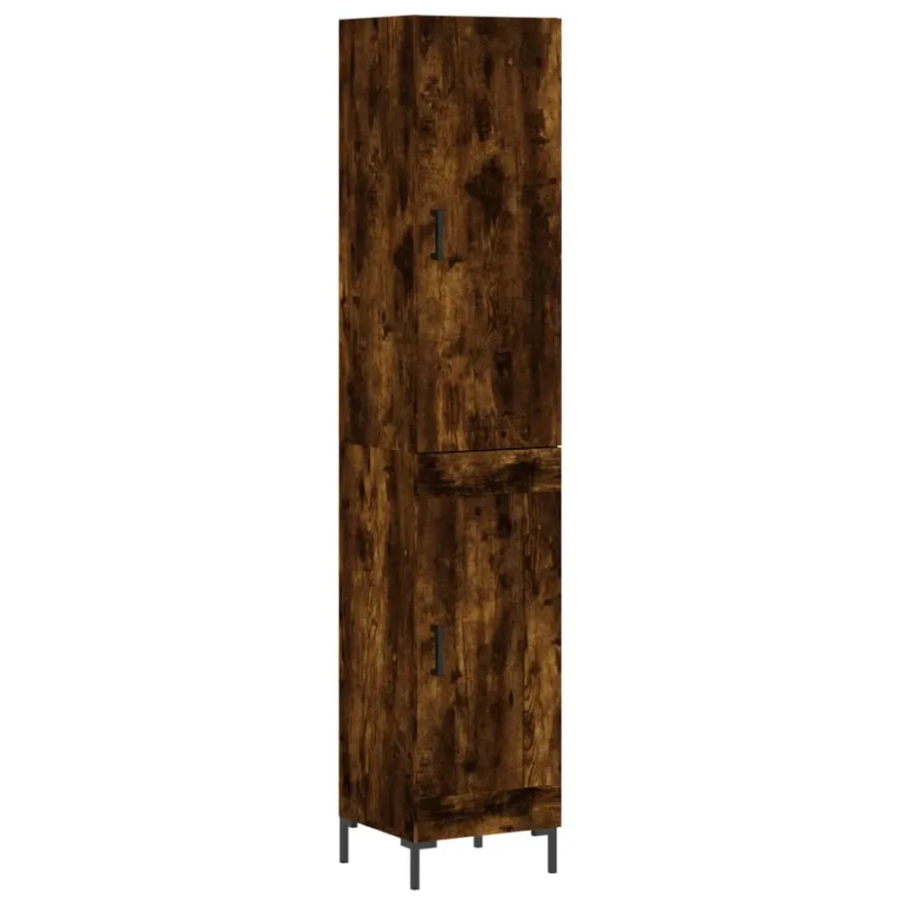 Buffet bahut commode armoire meuble de rangement organisateur cuisine salle de séjour salon haut 34,5 x 34 x 180 cm bois d...