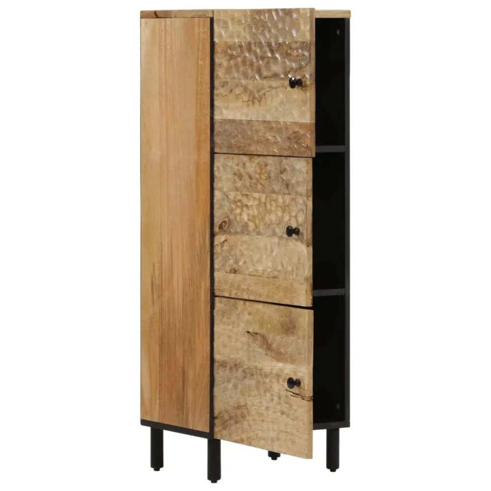 Buffet bahut commode armoire meuble de rangement organisateur cuisine salle de séjour salon 40 x 33 x 110 cm bois de mangu...