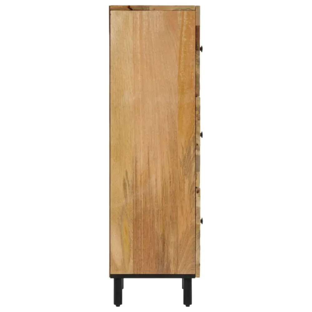 Buffet bahut commode armoire meuble de rangement organisateur cuisine salle de séjour salon 40 x 33 x 110 cm bois de mangu...