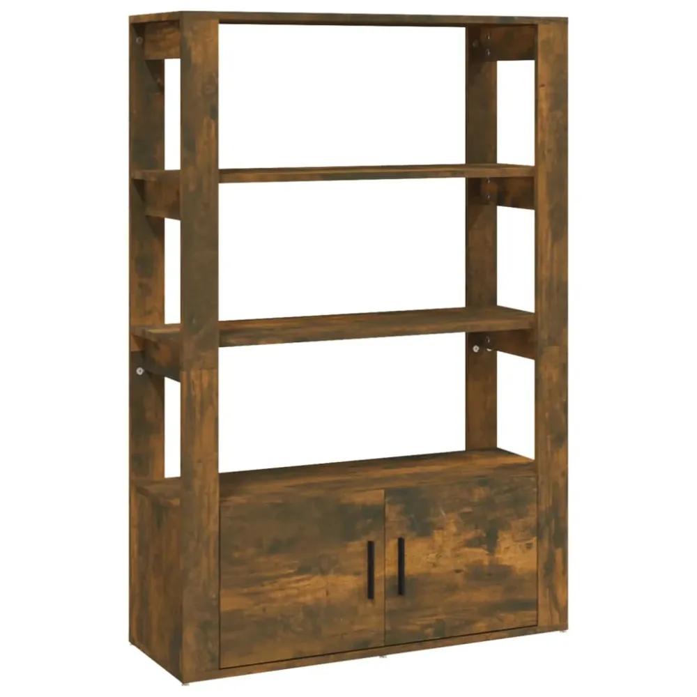 Buffet bahut commode armoire meuble de rangement organisateur cuisine salle de séjour salon 80 x 30 x 119,5 cm bois d'ingé...