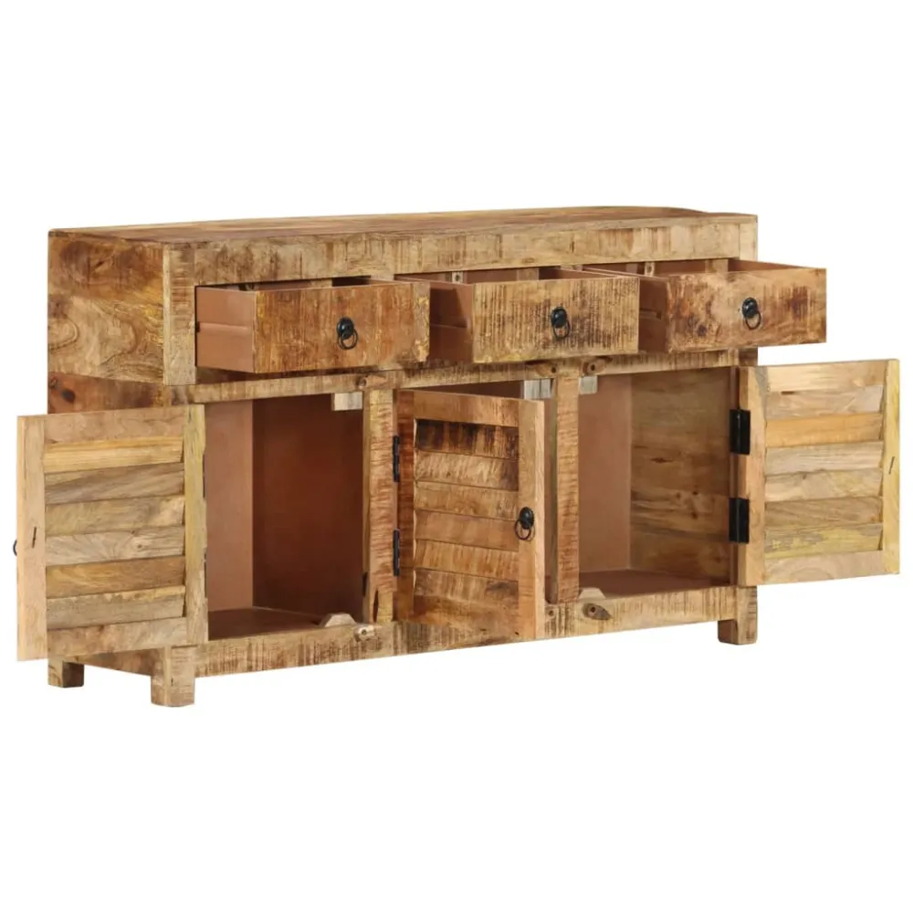 Buffet bahut commode armoire meuble de rangement organisateur cuisine salle de séjour salon 110 x 30 x 65 cm bois massif d...